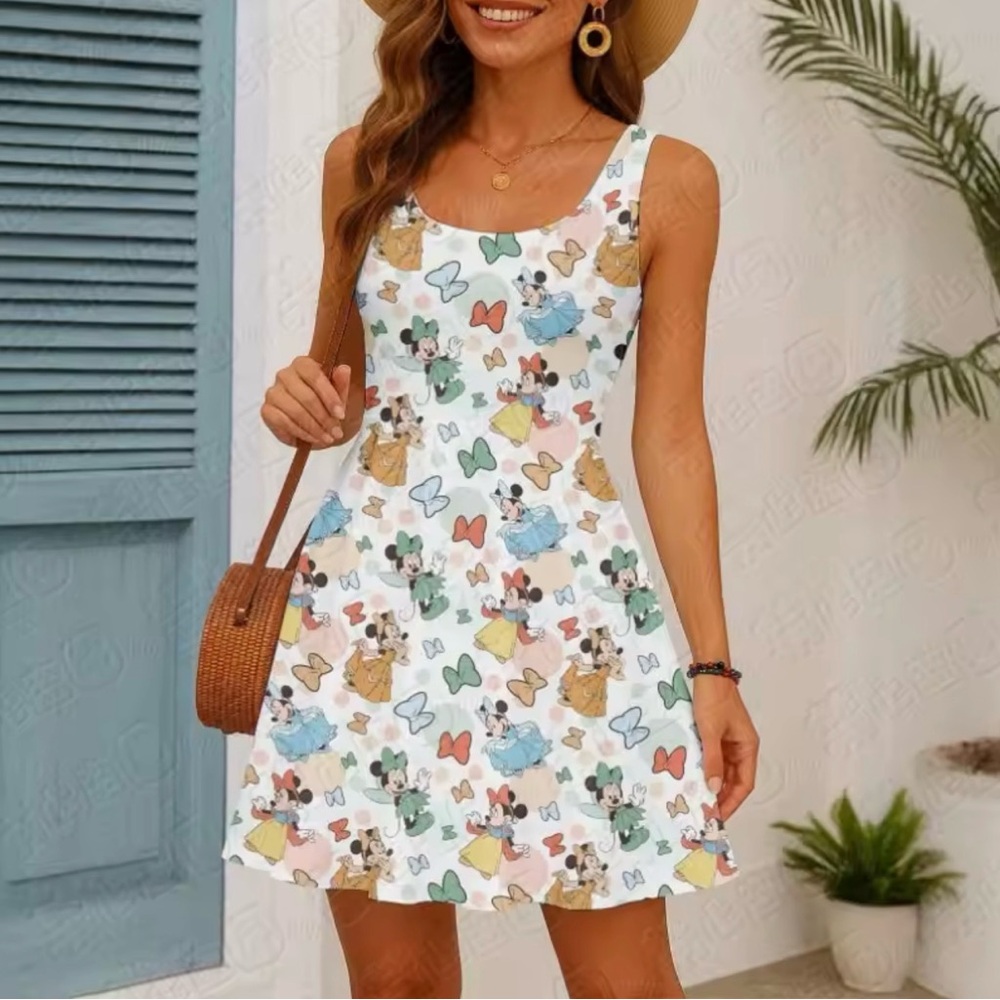 Disney Coquette Skater Dress|Size 2X| Minnie Mouse as Disney Princesses